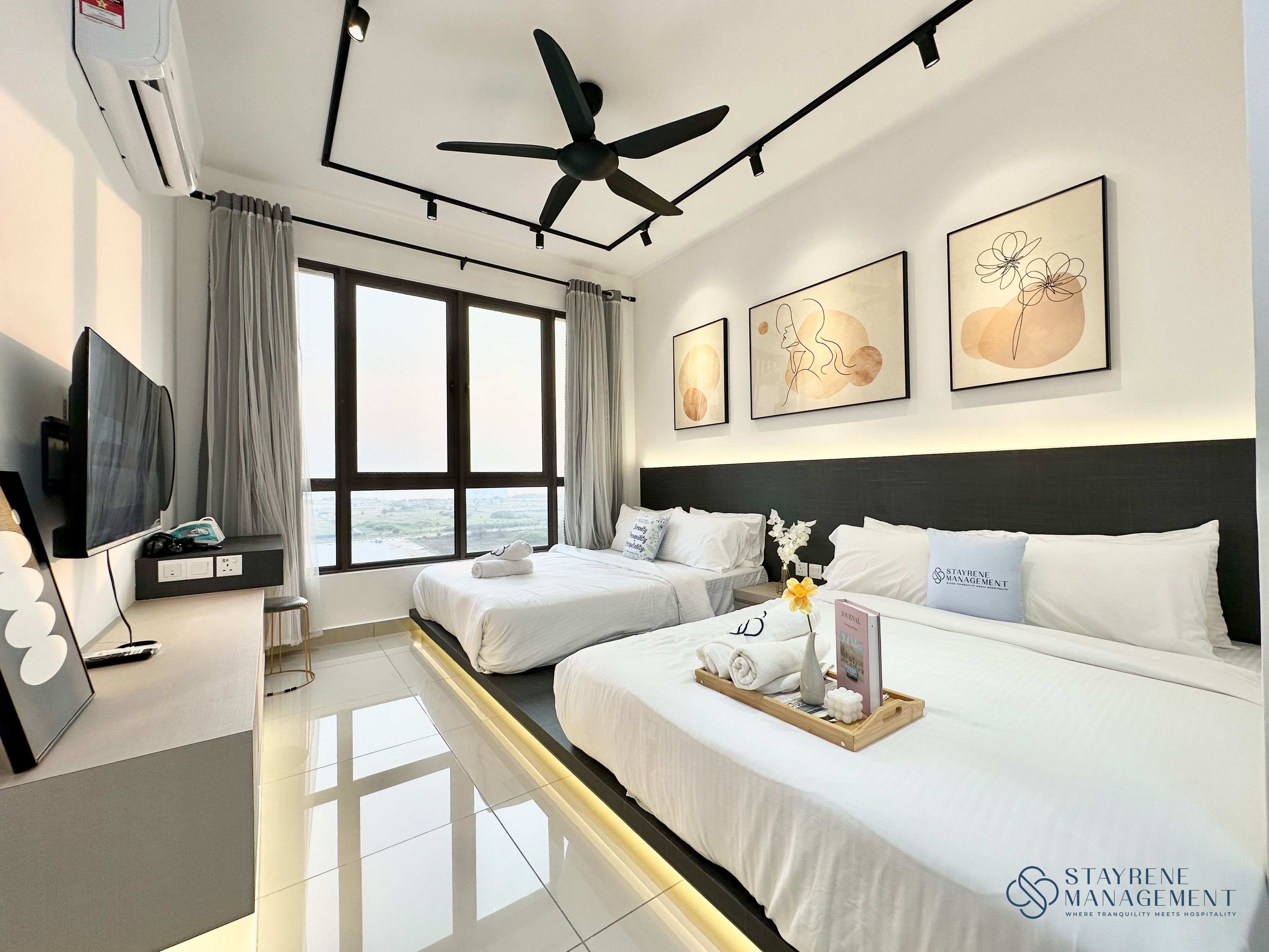 Apartament estàndard, 1 dormitori, vistes al mar | Planxa i posts de planxar, wifi gratuïta i roba de llit 