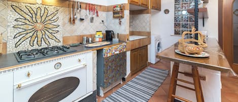 Fridge, oven, stovetop, dishwasher