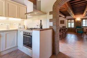 Oven, stovetop, dishwasher, coffee/tea maker