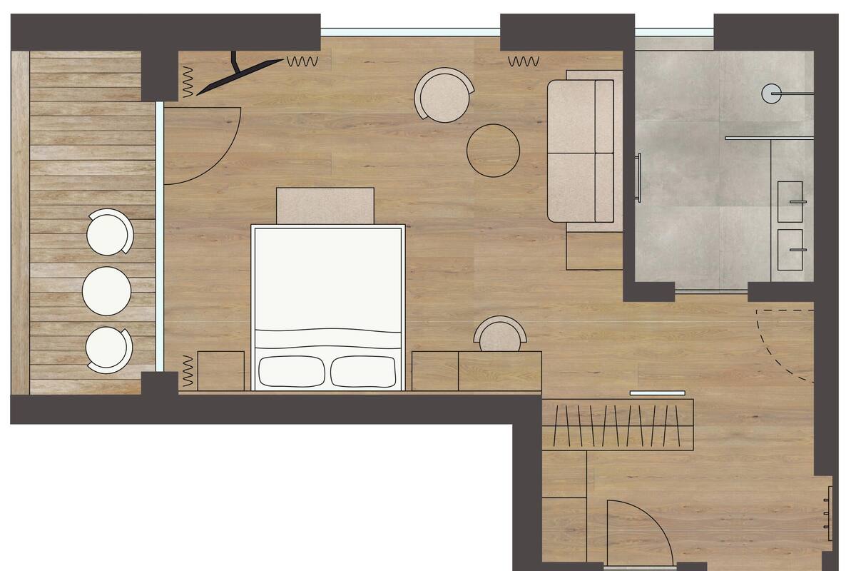 Superior suite, balkon, uitzicht op bergen | Gratis wifi, beddengoed