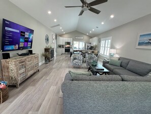 Smart TV, books, stereo, computer monitors