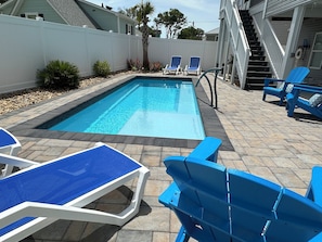 Piscine extérieure, piscine chauffée