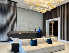 Lobby -  Cozy studio with balcony, canal view in Business Bay (Dubai)