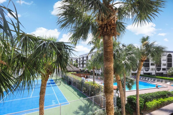 Condo, 1 King Bed with Sofa bed (Island-style riverfront condo with po) | Pool | A heated pool