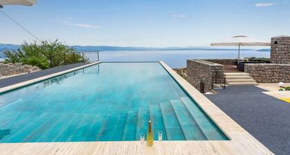 Villa Karla, pool with beautiful sea view