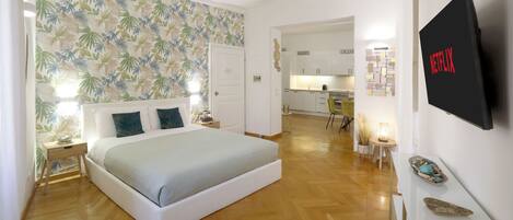 2 bedrooms, iron/ironing board, travel crib, free WiFi