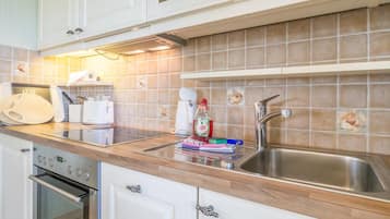 Frigorífico, horno, placa de cocina y lavavajillas
