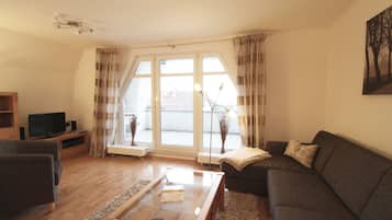 TV, DVD player, stereo