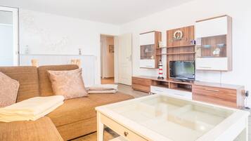 Fernseher, DVD-Player, Stereoanlage