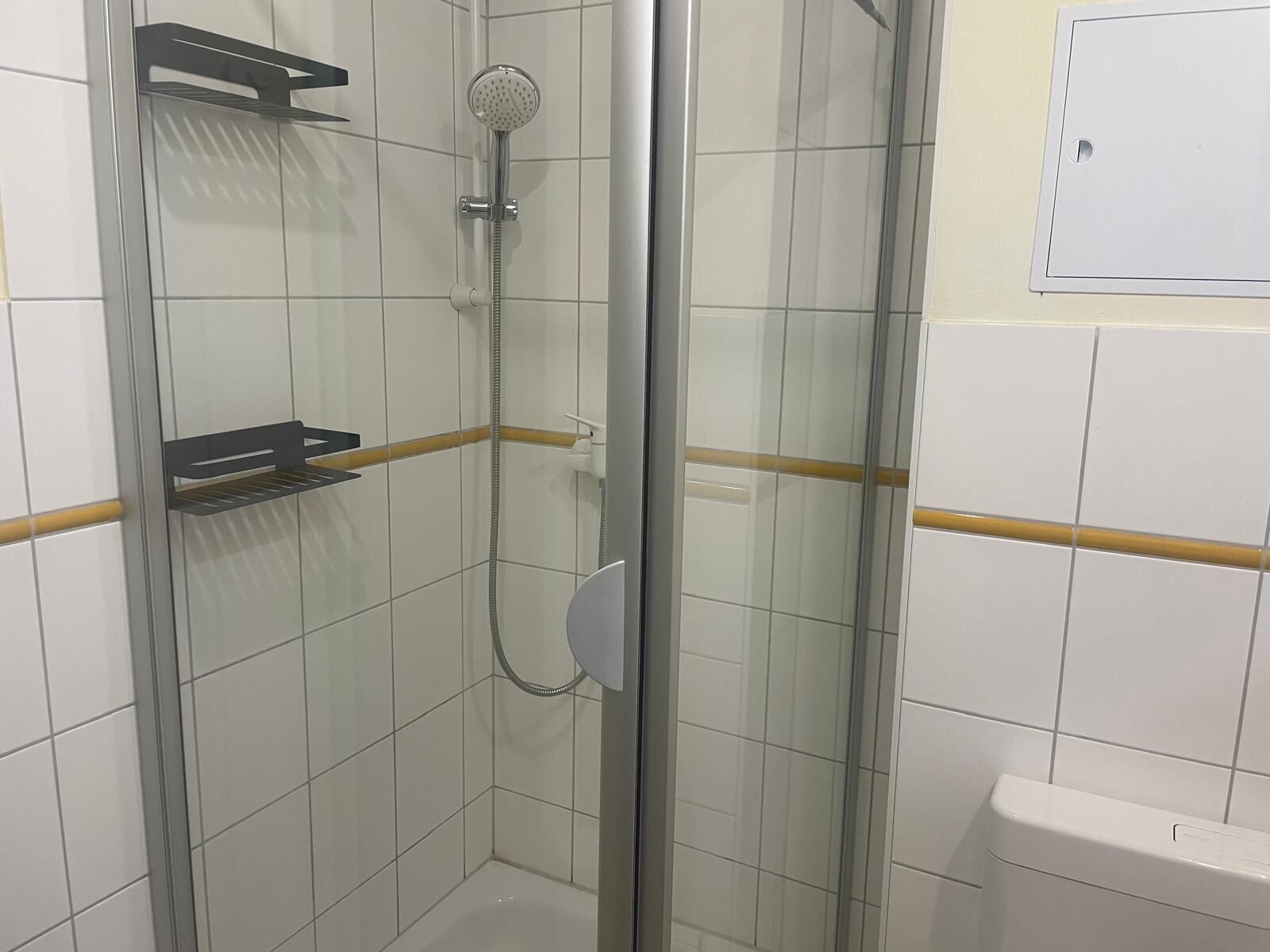 Dusche, Haartrockner, Handtücher
