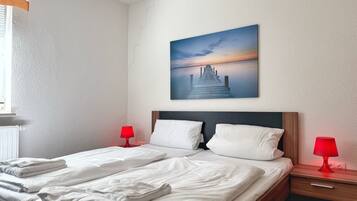 2 bedrooms, desk, travel crib, free WiFi