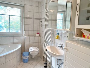 Hair dryer, towels