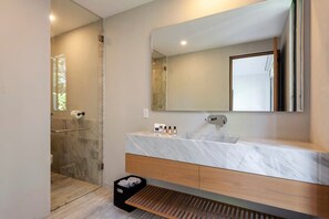 Shower, hair dryer, towels, shampoo - w* | Urban 3BR Duplex with terrace in Polanco (Ciudad de México)