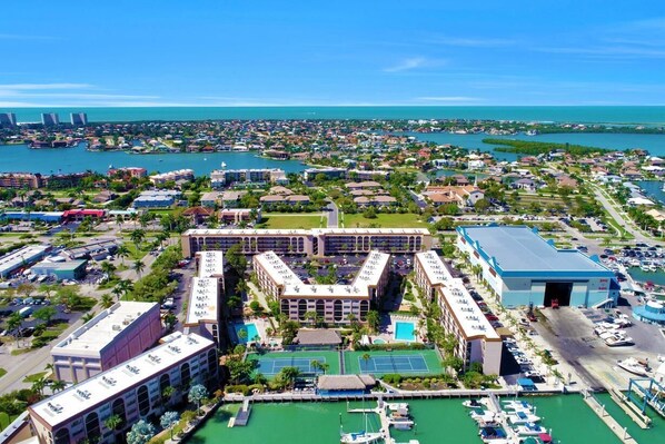 Condo, 1 Queen Bed with Sofa bed (Waterfront one-bedroom condo with poo) | Aerial view - Waterfront One-bedroom Condo With Pools and Spas (Marco Island)