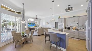 House, Multiple Beds (Alluring waterfront home with W expos) | Private kitchen