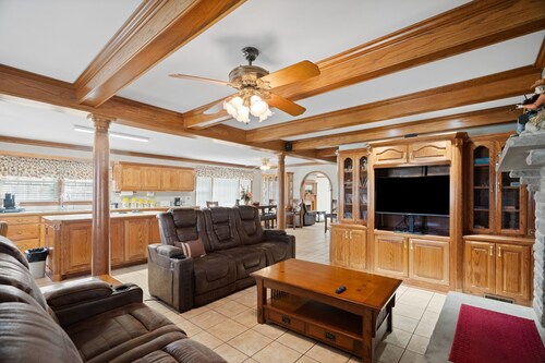 Country living at its best, chickens and a beautiful stocked pond to fish in