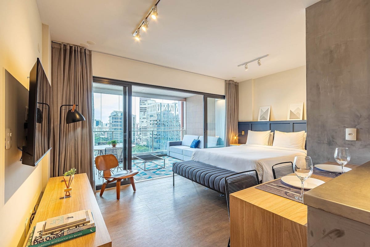 Apartamento básico | 1 quarto, Wi-Fi de cortesia, roupa de cama