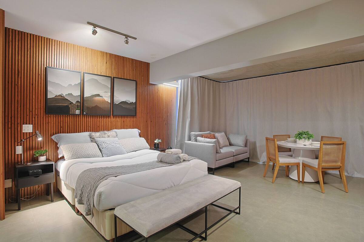 Apartamento luxo | 1 quarto, Wi-Fi de cortesia, roupa de cama