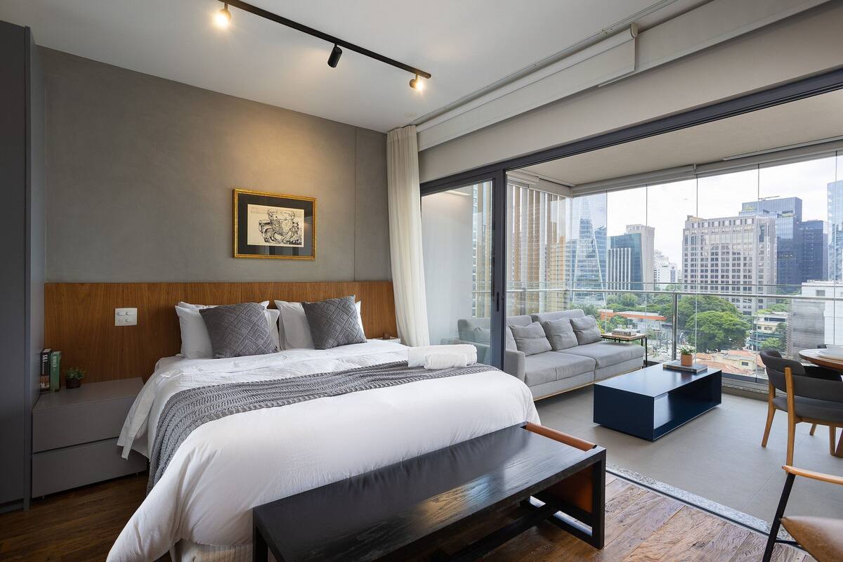 Apartamento superluxo | 1 quarto, Wi-Fi de cortesia, roupa de cama