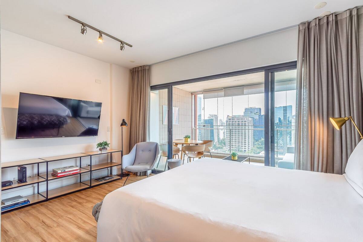 Apartamento básico | 1 quarto, Wi-Fi de cortesia, roupa de cama