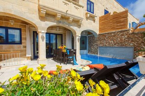 Outdoor dining - Private Villa with Indoor Heated Jacuzzi (L-Gharb)