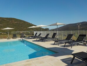 Outdoor pool, a heated pool