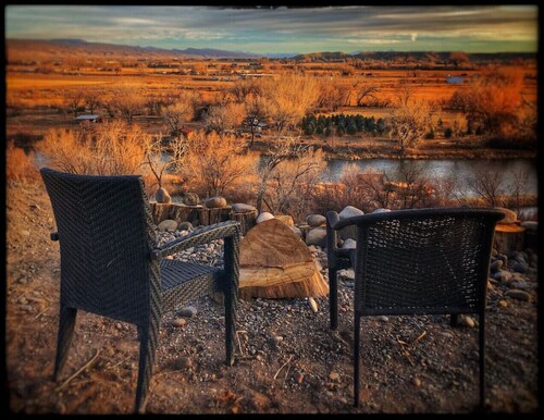 The Turquoise Door at Triple View Tiny Houses