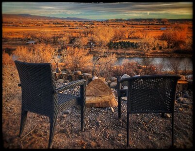 The Turquoise Door at Triple View Tiny Houses