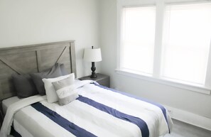 3 bedrooms, desk, iron/ironing board, travel cot
