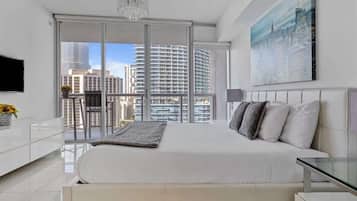 1 bedroom, iron/ironing board, travel crib, WiFi