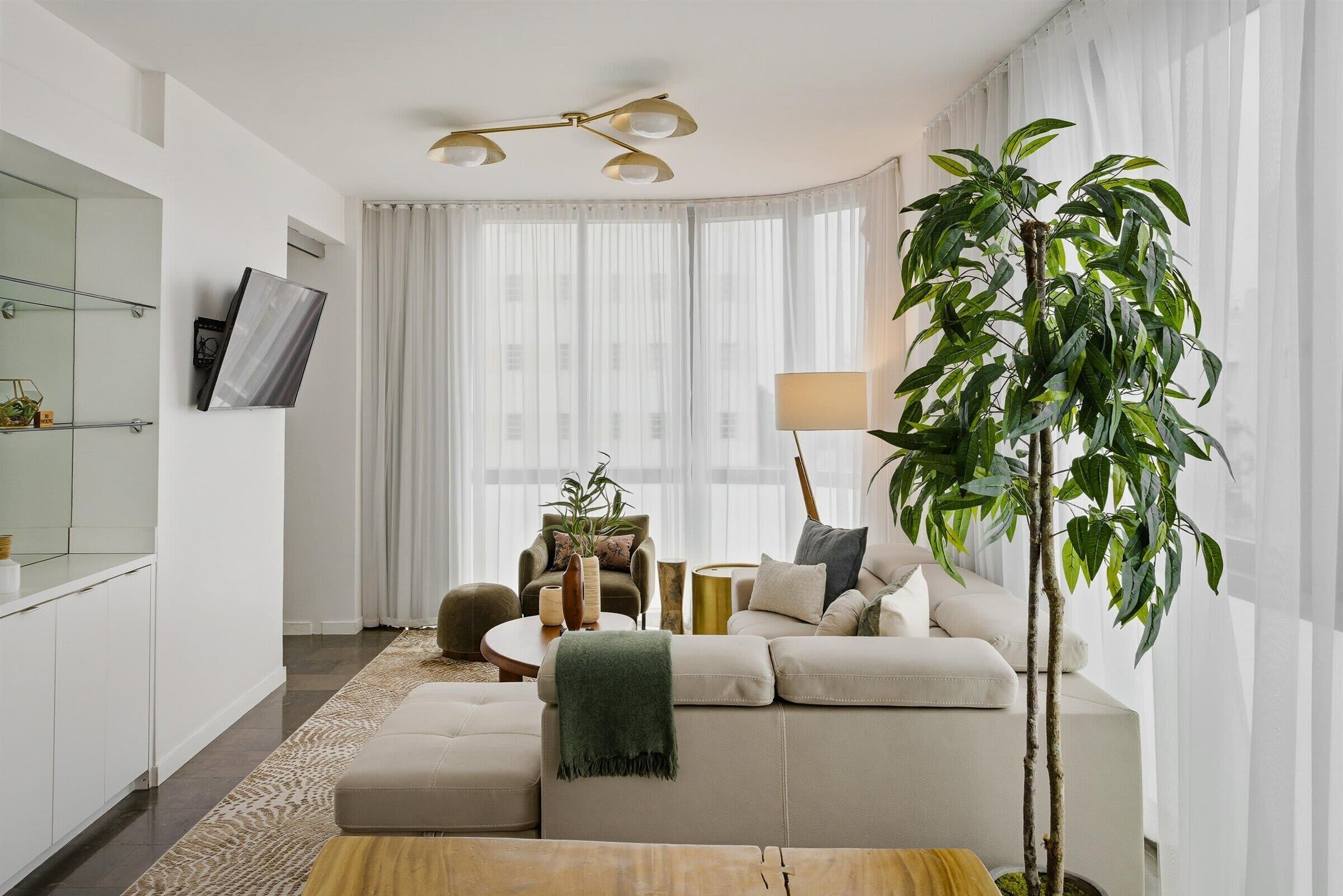 Televisión y oficina 