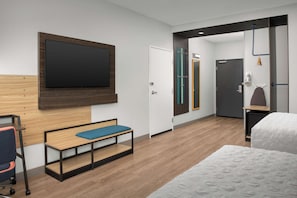 Chambre, 2 grands lits, accessible aux personnes à mobilité réduite, baignoire
