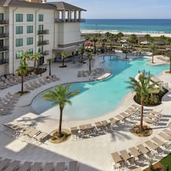 Outdoor pool, open 8:00 AM to 5:00 PM, pool umbrellas