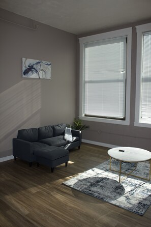 TV, fireplace - Loft in Cleveland | Fast Wi-Fi | Fireplace | (Cleveland)