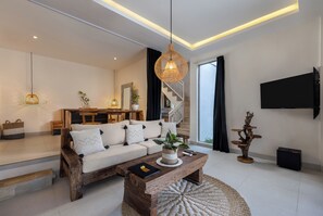 Vila Deluks | Area keluarga | Smart TV 43-inci dengan saluran TV digital, TV, dan film berbayar