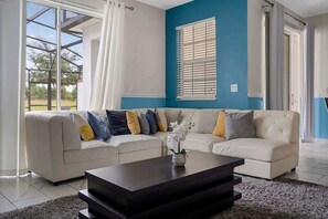 TV, offices - Family home near Disney w/ themed rooms & pool (Four Corners)