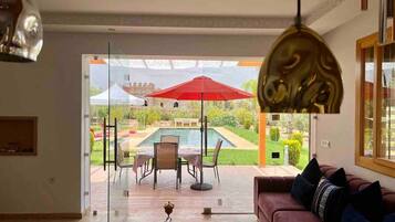 Villa, 3 Bedrooms, Smoking, Private Pool | Living area