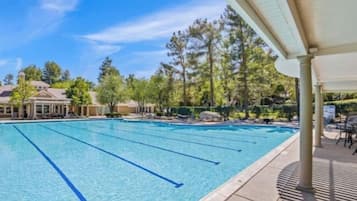 Outdoor pool, a heated pool