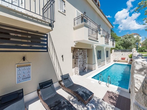 A heated pool
