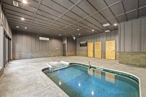 Indoor pool, a heated pool