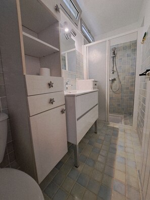 Sèche-cheveux, savon, papier toilette