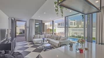 Villa, 3 Bedrooms, Private Pool, Garden View | Living area