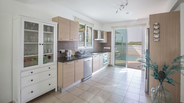 Villa, 3 Bedrooms, Private Pool, Garden View | Private kitchen - Protaras Katerina Villa Kv58 (Paralimni)