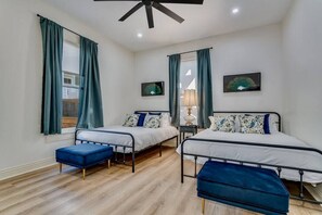3 bedrooms, iron/ironing board, travel cot, WiFi