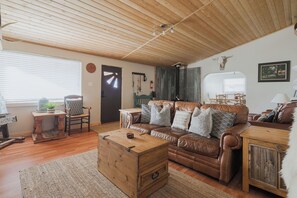 Televisión y chimenea