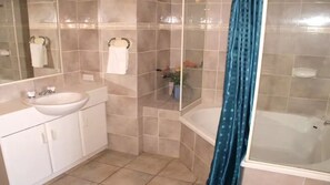 Combined shower/bathtub