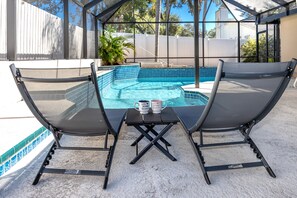 Piscine extérieure, piscine chauffée