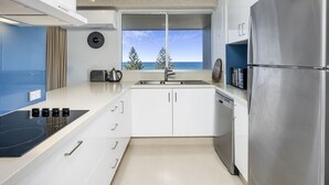 Fridge, microwave, oven, stovetop - 2 Bedroom Apartment on the Burleigh Esplanade! (Gold Coast)