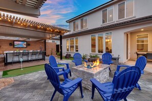 屋外ダイニングエリア