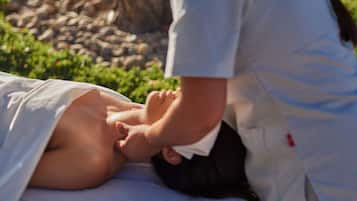 Experience a rejuvenating massage in a serene natural setting.